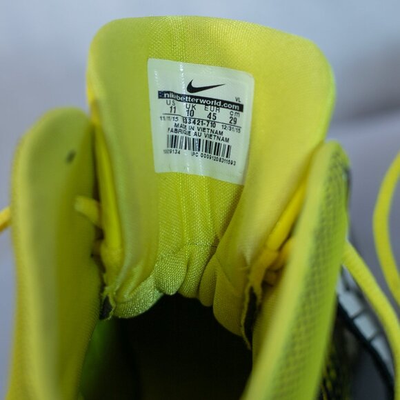 Nike Pro Men’s Lunarbeast Pro TD Football Cleats Black and Yellow Size 11 - Picture 7 of 9